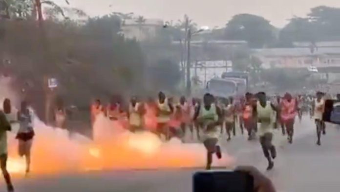 carrera deportiva explosión Camerún